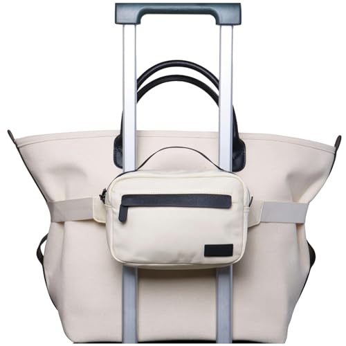 Cincha Belt Bag | 2-in-1 Crossbody and Travel Belt for Luggage | Essentials for Women & Men | As Seen on Shark Tank | Cream
