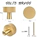 RZDEAL 4 Pack Solid Brass Cabinet Knobs Pulls Gold Cabinet Drawer Dresser Knobs Modern Handles Knobs(1