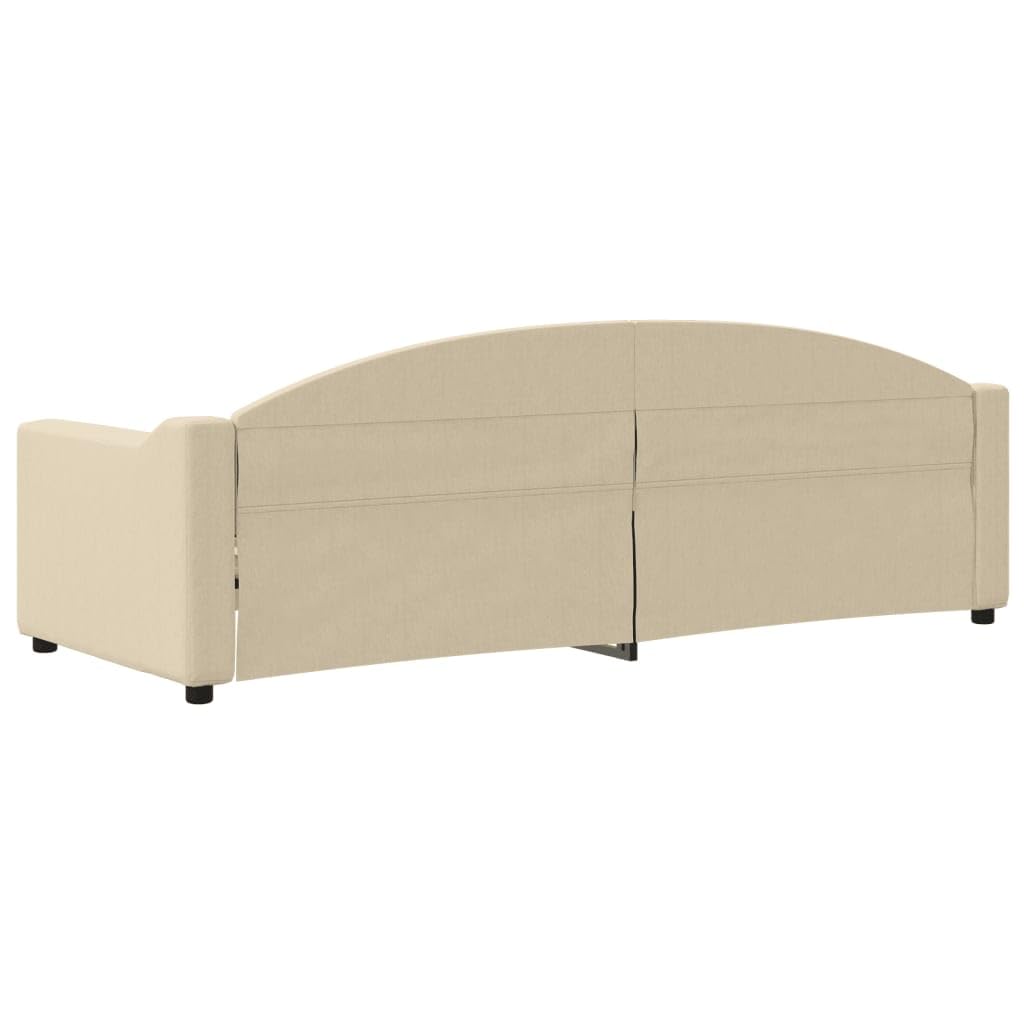 Tapicerowany 2 w 1 z funkcją spania gościnny Kremowy 80 x 200 cm