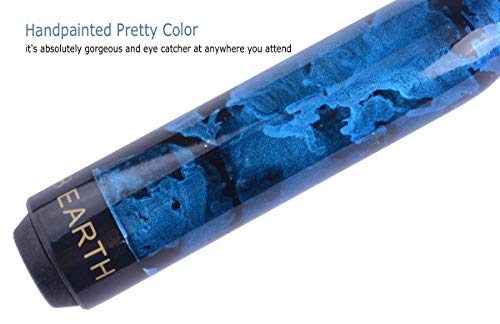 Ab Earth Ergonomic Design 13Mm Tip 58" Maple Pool Cue Stick Kit With Hard Case (Blue, 19Oz) #TOP2