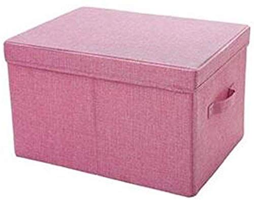 Boîte de rangement linge de maison lavable et pliable MU rose format grand 40x30x25cm