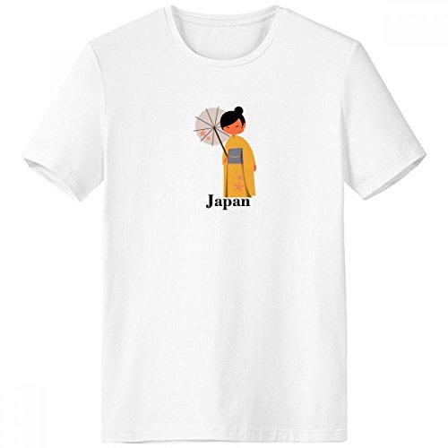 T-shirt japonais traditionnel blanc à col rond en coton doux et confortable
