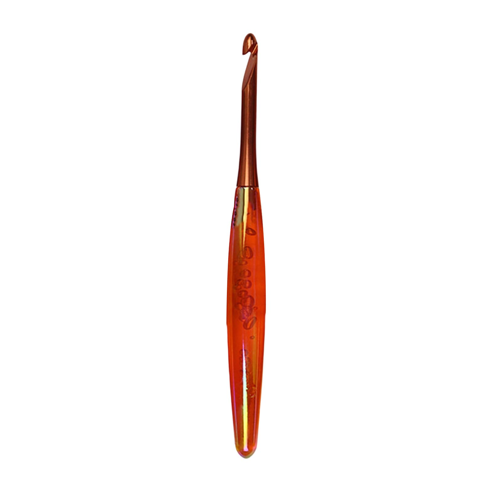 Ergonomic Acrylic Grip Crochet Hook Needle Aluminium Crochet Hook Yarn Craft Tool for Beginner Adult Weaving Crocheting Artistic Acrylic Craft Hooks