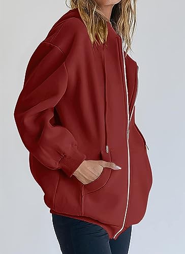Image of PRETTYGARDEN Women's Fall Zip Up Hoodies Sweatshirts