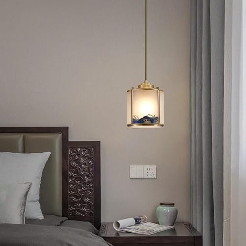 Éclairage de pendentif en verre moderne GWJKG pour salon cosy