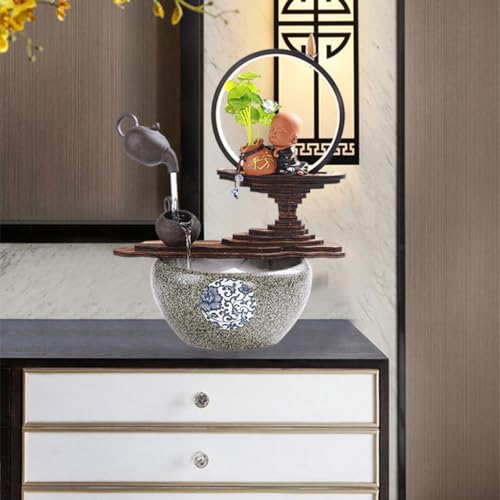 Fontaine à eau de bureau avec encens à reflux chinois - 7