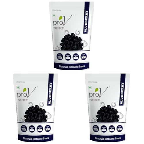 Image of ProV Premium - Blueberry 250 gm| Tasty & Healthy Snacking| High in Antioxidants & Fiber| (Pack of 3)