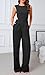 Women's Sleeveless Jumpsuit Round Neck with Sexy Back Cutout Casual Fashion One Piece Outfits Fit for Cocktail Party and Work Black