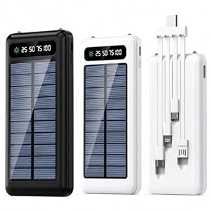 Power Bank Solare 68000mAh con Ricarica Solare e USB Ricaric...