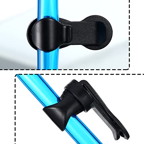 Moxweyeni Bladder Clip Water Tube Clip Military Backpack Clips Tactical Backpack Accessories for Source Hydration Packs Water Bladders Holding Drinking Valve Tube in Place (Black)