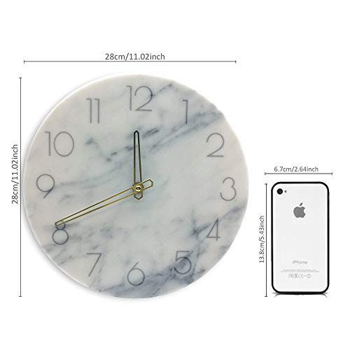 Acrylic Wall Clock, 11 Inch Super Quiet Movement Country-Style Round Hanging Clock / Decorative Vintage Silent Non Ticking Battery Operated Timer For Living Room Kitchen Bathroom Bedroom #TOP1