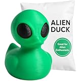 Alien Duck Figurine – Quirky Space Alien Rubber Duck-Inspired Sculpture for Display, Desk or Shelf Decor – 3D Printed in Canada