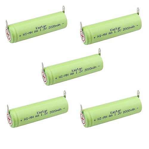 Kastar 5-Pack 1.2V 2000mAh Ni-MH Battery Replacement for T800 T860 T870 T900 T960 T970 WS400 WS600 PQ212 PQ222 RQ320 YS502 Remington Groomer/Trimmer F-4790 F-5790 F-7790 MS-280 MS-290