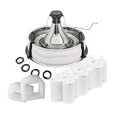 PetSafe Drinkwell Stainless Multi-Pet Pet Fountain with Extra 12-Pack of