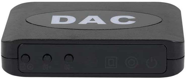 Digital to Analog Audio Converter Optical Fiber Coaxial Digital Audio Signal to Stereo Analog Signal Audio Converter with Remote Control Black