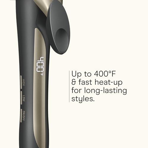 Conair INFINITIPRO Tourmaline Ceramic Curling Iron 1-1/4 inch Barrel with 5 Heat Settings up to 400°F and Digital Display, Lightweight Hair Styling Tool for Medium and Long Hair, Gray, CD1001L - image 4
