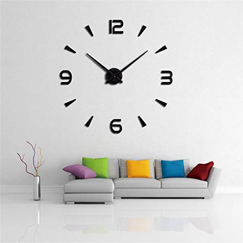Creationstore Lozmom Large Diy Wall Clock Modern 3D Wall Clock With Mirror Numbers Stickers For Home Office Decoration #TOP4