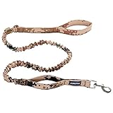 AUROTH Heavy Duty Dog Leash - Bungee, No Pull for Shock Absorption, Desert Camo for Medium Large Breeds, 6FT, 2 Padded Handles
