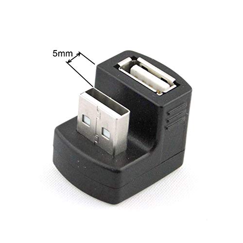 Chenyang Cy Usb 2.0 A Extension Adapter Male To Female Right Angled 90 180 Degree Black #TOP2