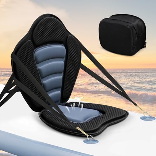 JEAYYDSI Kayak Seat with Back Support, Paddle Board Seat Replacement, Universal Adjustable Deluxe...