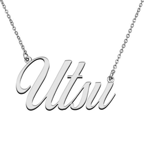 GR859C Custom 18K Gold Plated Necklace with Name Utsu for Women