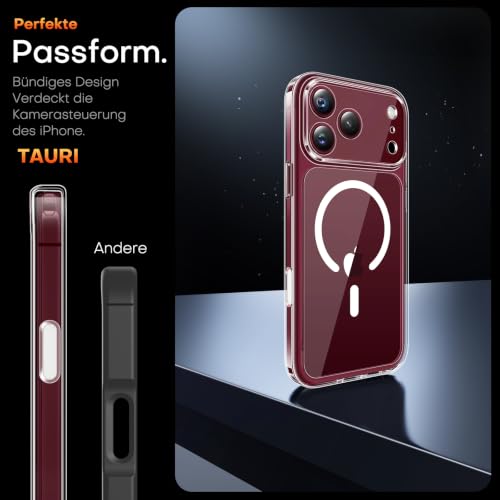 TAURI für iPhone 18 Pro Hülle 6,3" mit Schutzfolie -Durchsichtig – Ansicht 6