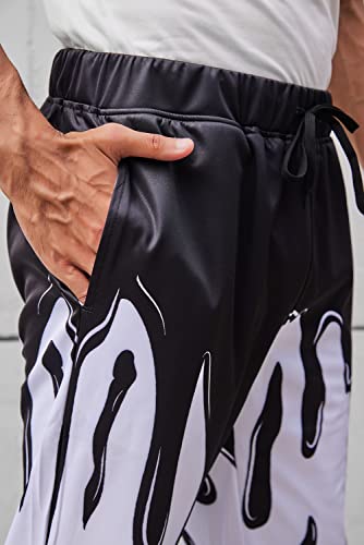 Loveternal Sweatpants For Men Black Drip 90S Pants Teens Fashion Casual Gym Workout Joggers Size 18-20 Womens Novelty Graphic Sweatpants Sport Jogging Pants Weird Party Wear For Men M #TOP4