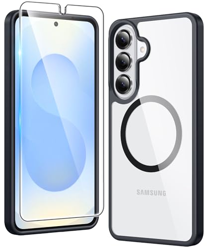 Samsung Galaxy S26�pFNTCASE�P�[�X:�N���A�A���`���ώ��C�����ی�g�ѓd�b�J�o�[Magsafe�Ή� - ���ȑϏՌ��ی�o���p�[�����g�ѓd�b�P�[�X(�u���b�N)