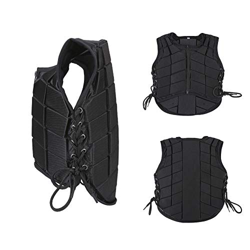 Dioche Reitweste, komfortable Schutzweste für Reittraining, verschiedene Größen, schwarz, stoßdämpfende Weste für Erwachsene, Männer, Frauen, Kinder (CM)