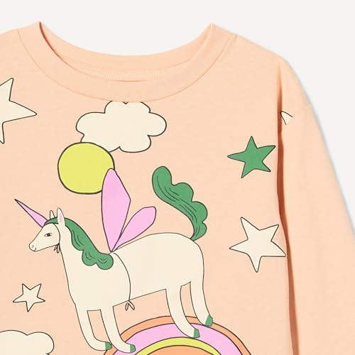 Image of Amazon Essentials Girls and Toddlers' Long Sleeve T-Shirt and Pull on Pants Set