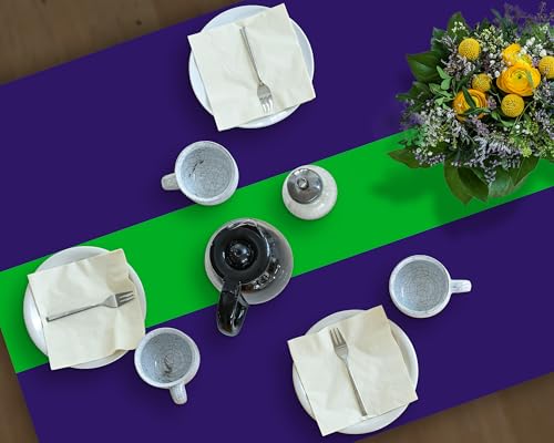 Nappe jetable plastique verte imperméable contre les déversements table rectangle - 7