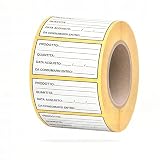 Etichette Adesive Alimenti HACCP Prestampate – 1000 Etichette 22x50mm per Contenitori, Resistenti fino a -40°C per Congelatore, Made in Italy