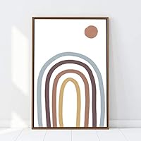 Framed Canvas Wall Art Nordic Rainbow Canvas Prints Home Artwork Decoration for Living Room,Bedroom - 16x24 inches