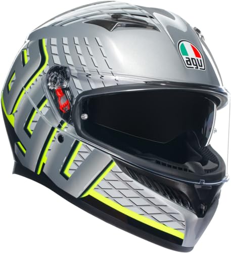 Casque AGV Fortify gris et jaune en taille S 55/56 pour moto
