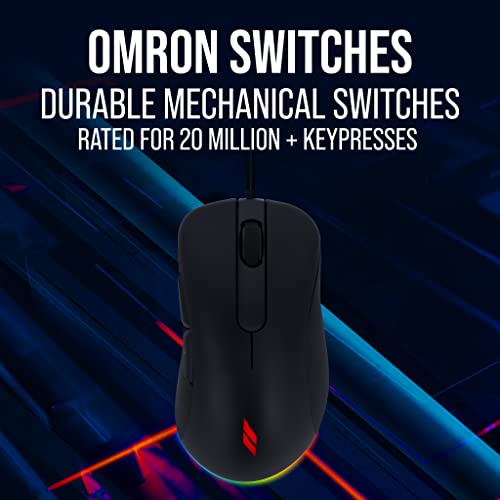 Image of VisionTek OCPC MR44 Wired Gaming Mouse, RGB, 16000 DPI, PixArt 3389 Sensor, Programmable Macro Buttons for Windows and Mac - 901541