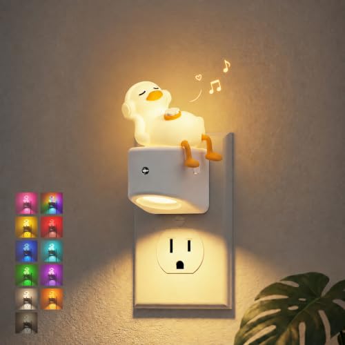 Image of JandCase Night Light for Kids,3D Cute Duck Night Lights Plug into wall