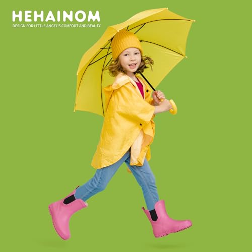 Hehainom Toddler Kids Rain Boots for Girls Boys Pink Rain Shoes Size 11 by Hehainom - Image 3