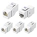 Cable Matters (5 Pack) Cat6 RJ45 Keystone Jack In-Line Coupler in White