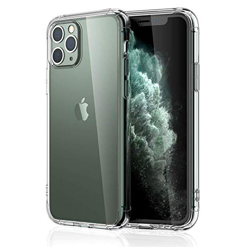 Prechkle Funda para iPhone 11 Pro MAX, Carcaza Trasparente Ultrafina con Protección a Prueba de Golpes, Silicona Suave de TPU Resistente a Rayones Compatible con iPhone 11 Pro MAX 6.5 Pulgadas (2019)