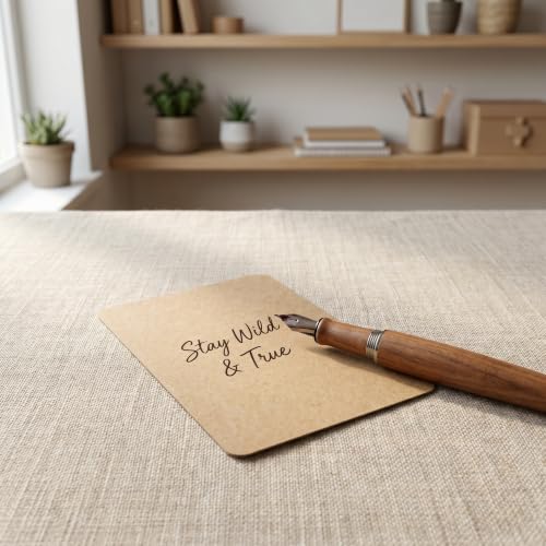 Tarjetas de papel kraft marrón MAGICLULU pack de 500 unidades con bordes redondeados 5