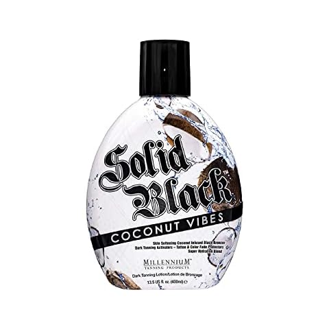 Millennium Tanning Solid Black Coconut Vibes - Indoor & Outdoor Tanning Lotion (13.5 Ounces) Cover