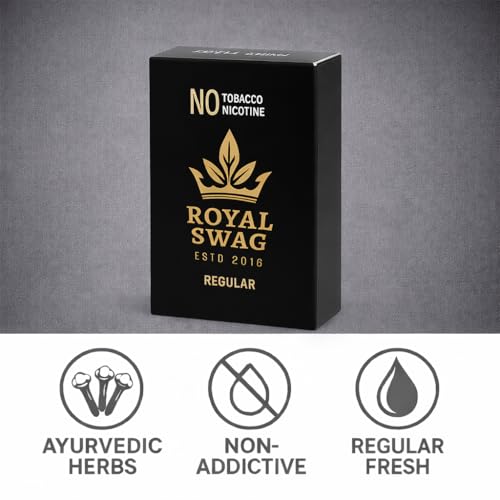 Image of ROYAL SWAG Regular Flavour Wellness Sticks 10 Sticks Each Pack of 1 Boxes Ayurvedic Herbal Blend Wellness Sticks | Ayurvedic, Herbal Blend