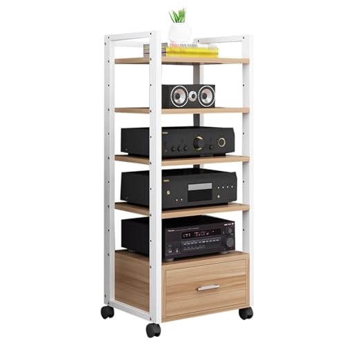 Support audio AV réglable et étagère pour unité stéréo de salon moderne