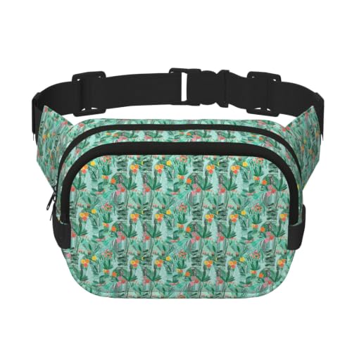 Sac banane flore tropicale idéal pour vos sessions de camping et de sport