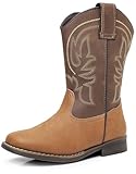 Felabo Boys Cowboy Boots - Western Square Toe Pull-On...