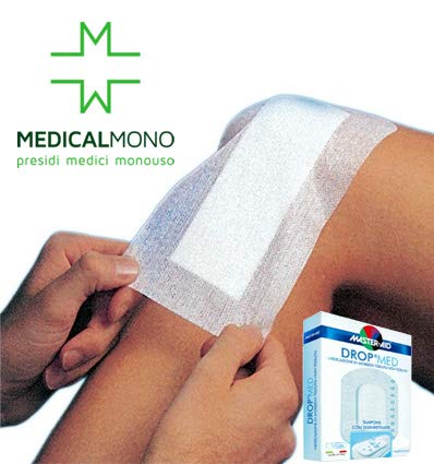 50 Medicazioni DROP in TNT STERILI cm 10,5x15 cm