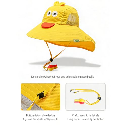 Sombrero de sol para niños alegre con silbato para explorar el verano 3