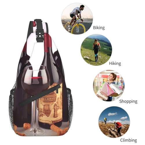 Bolso cruzado para hombre mochila de pecho color negro miniatura 6