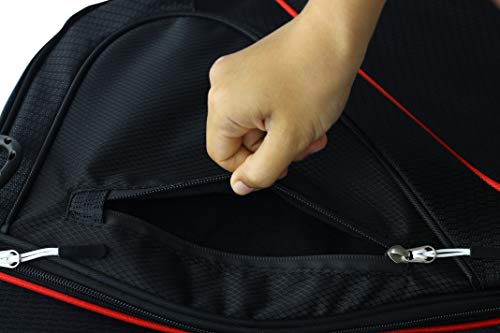 Majek Bolsa de golfe masculina preta vermelha 22,88 cm 14-Way Friendly Separator Top