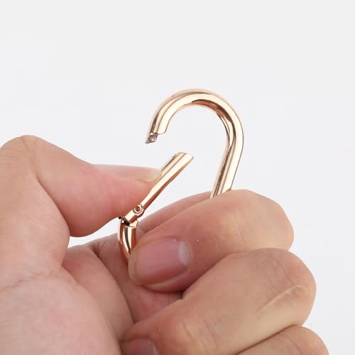 Peutier 1030882 6Pcs Spring O-Ring Clips, Zinc Alloy Oval Snap Clips Key Rings Purse Rings For Straps Snap Hooks O Rings Buckles thumb #3